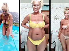 Amateur, Blonde, Lingerie, Mature, Mère que j'aimerais baiser, Maman, Piscine, Webcam
