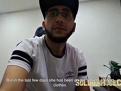 Grosse bite, Hard, Fille latino, Bureau, Séduite, Espagnole, Adolescente, Nénés