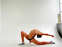 お尻, 茶髪の, フェティッシュ, ジム, Hd, ロシア人, 一人, オッパイの