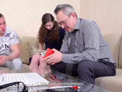 Sperma shot, Hardcore, Hd, Roodharige vrouw, Trio