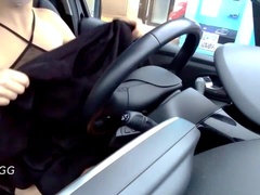 車, ドレス, 露出狂, 裸, ヌード, 公共