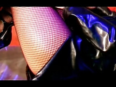 デカパイ, ブロンド, 女, フェティッシュ, ゴム, オナニー, 一人, おもちゃ