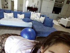 Sucer une bite, Habillées, Gorge profonde, Collant, Adolescente