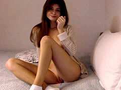 Amerikaans, Bruinharig, Vingeren, Orgasme, Tiener