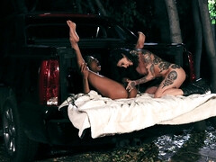 Cunnilingus, Culo, Negro, Morena, Besar, Al aire libre, Coño, Tetas