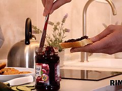 美人, フェティッシュ, Hd, キッチン, なめる, コキ, ティーン, 妻