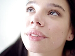 Sucer une bite, Brunette brune, En levrette, Embrassement, Léchez, Chatte, Maigrichonne, Adolescente