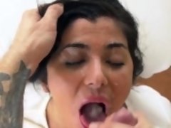 Enthousiasteling, Pijpbeurt, Bruinharig, Sperma shot, Sperma in gezicht, Hd, Gezichtspunt