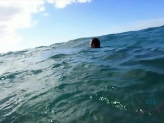Leie, Strand, Bikini, Blondine, Freundin, Nackt, Öffentlich, Titten
