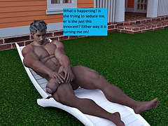 Dreidimensional, Leie, Grosser schwanz, Grosse titten, Blasen, Handjob, Masturbation, Im freien