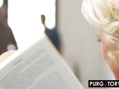 Blond, Pijpbeurt, Hondjeshouding, Dubbele penetratie, Kut duiken, Geschoren, Kousen, Vrouw