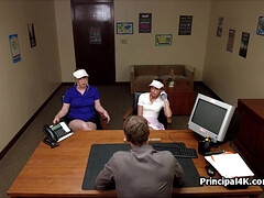 Amateur, Sexo duro, Madres para coger, Oficina, Realidad, Maestra, Adolescente, Trio