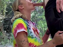 美女, デカチン, デカパイ, ブロンド, フェラチオ, 茶髪の, 中出し, オッパイの