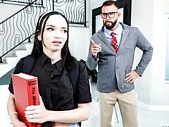 デカ尻, デカチン, フェラチオ, 茶髪の, バック, 自然山雀, ティーン, オッパイの