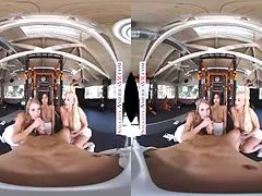 Naughty America Three hot girls play with your balls