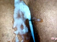 Grosser arsch, Grosser schwanz, Schwarz, Spermaladung, Schwanz, Puppe, Masturbation, Muschi