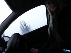 Enthousiasteling, Blond, Pijpbeurt, Bedriegen, Hondjeshouding, Buiten, Gezichtspunt, Openbaar