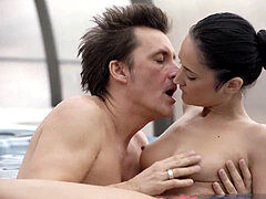 茶髪の, ヨーロピアン, オッパイの