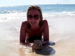 Skinny naked girls on the beach