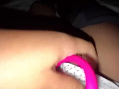 Emy and John Make Her Cum Hard with Vibrator - Colombian Teen Squirting Orgasm & Fingering