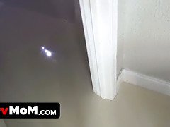 Blond, Pijpbeurt, Sperma in gezicht, Hakken, Ondergoed, Masturbatie, Moeder die ik wil neuken, Natuurlijke tieten