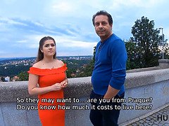 Curvy girl for money gets properly nailed in front of her dad