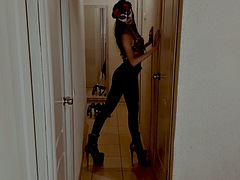 Sadomasoquismo, Belleza, Negro, Ébano, Pies, Tacones, Látex, Adolescente