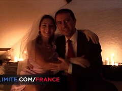 デカパイ, フェラチオ, 茶髪の, カップル, フランス人, 手コキする, キス, 淫乱熟女