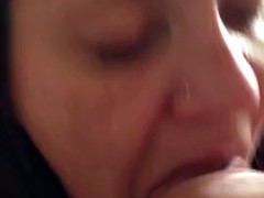 German Amateur brunette blows my stick p1