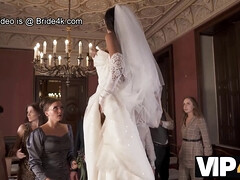 Asiatique, Mariée, Brunette brune, Hd, Public, Fils, Jarretelles, Mariage