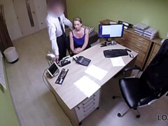 LOAN4K. Inexperienced chick passes sex casting in credit agency