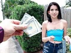 Blasen, Braunhaarige, Hundestellung, Handjob, Im freien, Pov, Entkleiden, Titten