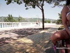 Большие сиськи, Брюнетки, Грудастые, Фетиш, Эксгибиционист, На природе, Русские, Соло