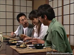 茶髪の, 中出し, 毛深い, ハードコア, 日本人, ティーン, 三人, オッパイの