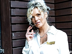 デカ尻, デカチン, デカパイ, ブロンド, フェラチオ, バック, 淫乱熟女, ショートヘア