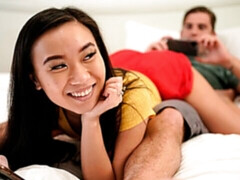 Asiatisch, Grosser schwanz, Blasen, Hundestellung, Masturbation, Dürr, Jungendliche (18+), Titten