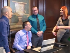 Grosser schwanz, Blasen, Spermaladung, Gruppe, Hardcore, Hd, Büro, Ehefrau