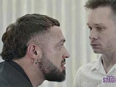 デカチン, ブロンド, 指いじり, 開帳, ゲイ, 筋肉, ピアス, タトゥー