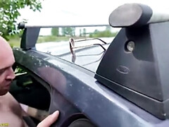 Amateur, Anal, Cul, Cul à la bouche, Voiture, Public, Rugueux, Adolescente