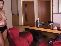 お尻, 舐める尻, ドレス, フランス人, なめる, 淫乱熟女, 自然山雀, オフィス