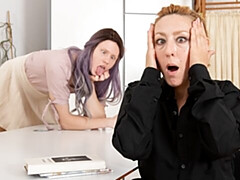 Culo grande, Verga grande, Tetas grandes, Mamada, Estilo perrito, Maduro, Oficina, Cabello corto