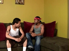 In den arsch, Schwarz, Kondom, Schwul, Interrassisch, Tätowierung