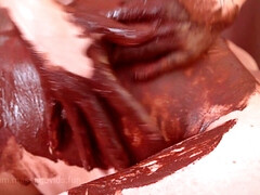 Front Chocolate Mask And Massage By Yolana To Liza(2K) - Big tits babe in erotic lesbian massage