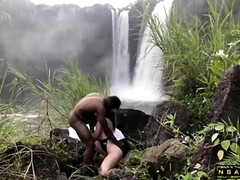 Big-Titted Dark-Haired Gf Humped By A Ebony Dude In The Outdoors