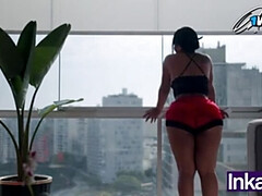 Cul, Brésilienne, Pieds, Fétiche, Interracial, Lait, Seins naturels, Petite femme