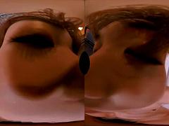 Dreidimensional, Asiatisch, Braunhaarige, Besamung, Japanische massage, Pov, Realität, Titten