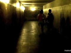 Pro Domme Submits for the First Time - In Public!