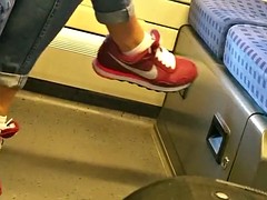 nice girl reading(with sexy feet in shoes)