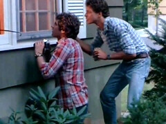 70s young guys spied two slender skinny girlfriends licking hairy pussy