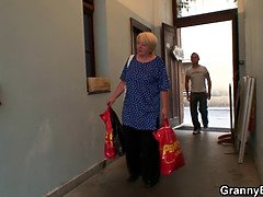 デカパイ, ブロンド, フェラチオ, エロ熟女, オナニー, 淫乱熟女, 母, 義母